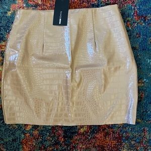 Faux leather skirt